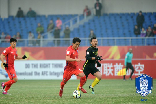 10초 만에 골을 터뜨린 조재완. ⓒ 대한축구협회