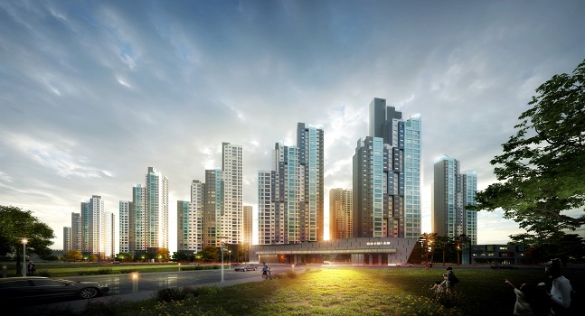 강남 3구를 비롯한 주요지역에서 재건축으로 들어서는 대형사의 브랜드 아파트가 주목 받고 있다. ‘서초우성1차 재건축’ 투시도.ⓒ삼성물산