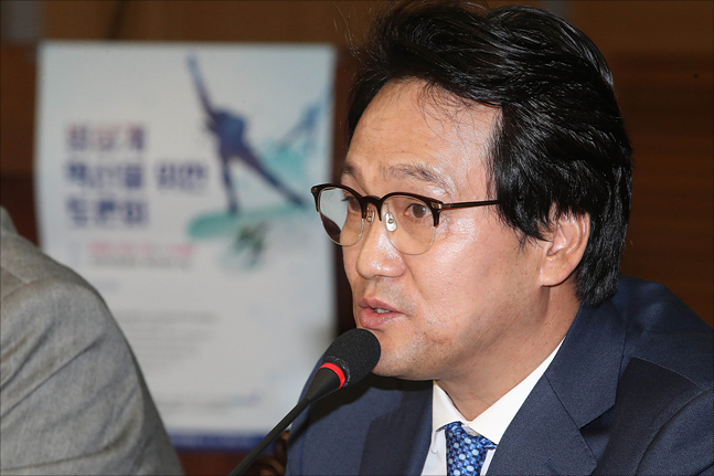 안민석 더불어민주당 의원이 13일 국회 의원회관에서 열린