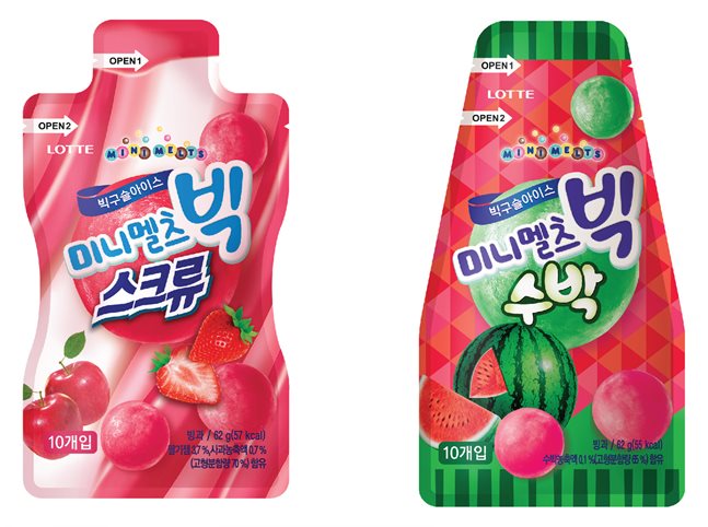 미니멜츠빅 스크류아이스&수박아이스.ⓒ롯데제과