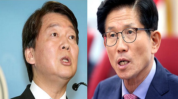 바른미래당 안철수 서울시장 후보(왼쪽), 자유한국당 김문수 서울시장 후보 ⓒ데일리안