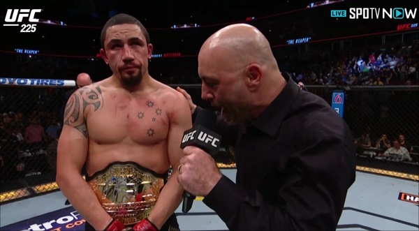 UFC 미들급 챔피언 휘태커. SPOTV NOW 캡처