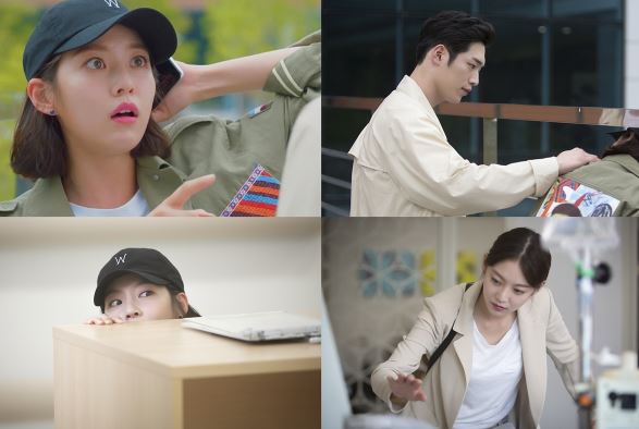 ‘너도 인간이니’ 공승연이 인간 서강준, 로봇 서강준을 연이어 목격하는 장면이 분당 최고 시청률 8.3%(닐슨코리아, 전국기준)를 기록했다.ⓒ KBS