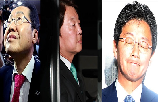 6·13지방선거 성적표를 받아든 지난 19대 대선 ‘트리오’는 향후 어떤 직함으로 불릴지 알 수 없는 상황에 빠졌다. (자료사진) ⓒ데일리안DB