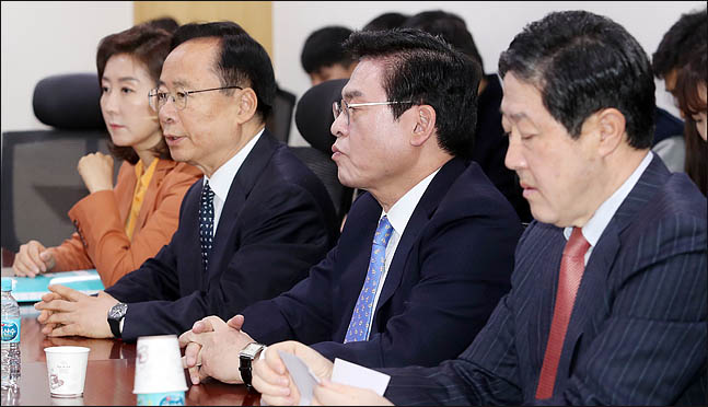 국회부의장 경선에 후보로 등록한 이주영 자유한국당 의원이 비홍(비홍준표)계 구당중진연석회의에서 모두발언을 하는 모습(자료사진). ⓒ데일리안 박항구 기자