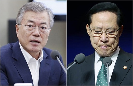 문재인 대통령(왼쪽), 송영무 국방부장관 ⓒ청와대, 데일리안 박항구 기자