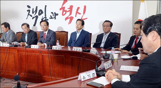 김병준 자유한국당 비상대책위원장이 지난 19일 오전 국회에서 열린 비대위원-중진의원 연석회의에서 모두발언을 하고 있다. (자료사진) ⓒ데일리안 박항구 기자