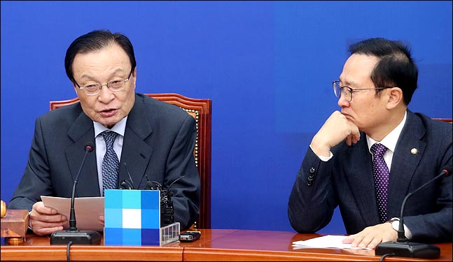 이해찬 더불어민주당 대표가 12일 오전 국회에서 열린 최고위원회의에서 모두발언을 하고 있다. ⓒ데일리안 박항구 기자