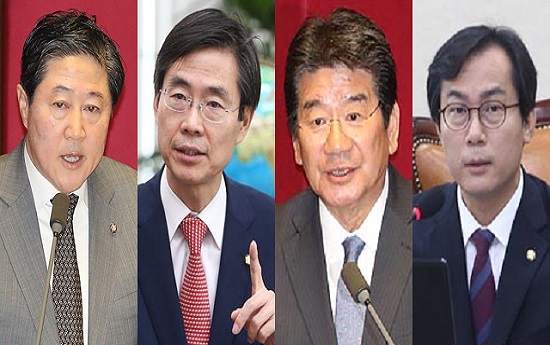 자유한국당의 잠재적 원내대표 후보군으로 분류되는 역량 있는 3~4선 중진의원들이 최근 당의 특위를 잇달아 맡아 향후 활약이 기대된다. 사진 왼쪽부터 유기준 북한석탄대책특위, 조경태 가짜일자리대책특위, 강석호 재앙적탈원전대책특위, 김영우 남북군사합의검증특위 위원장. ⓒ데일리안