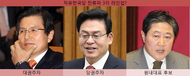 황교안 전 국무총리의 당권직행설과 함께 12월 원내대표 경선과 내년 2월말 전당대회에 대비하는 자유한국당 잔류파의