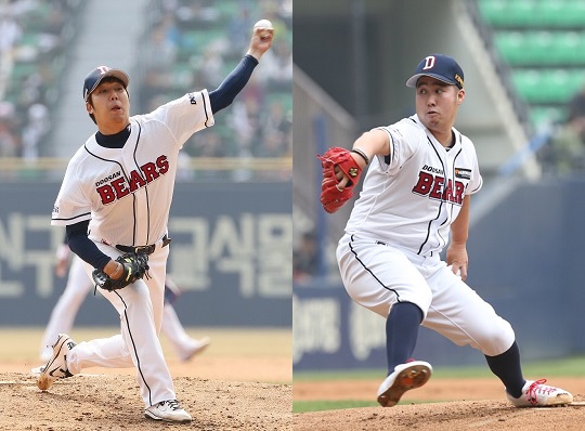 두산의 좌완 선발 듀오 장원준과 유희관이 그 어느 때보다 추운 가을을 보내고 있다. ⓒ 두산 베어스